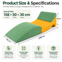 Coussin ergonomique à talon haut, design compressible, housse à glissière multi-tissu, support surélévateur pour jambes, pour li