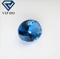 Qualité 5A 3x5mm-10x14mm taille ovale découpée à la machine 120 # spinelle bleue pierres précieuses en vrac forme ovale spinelle synthétique 120 # pierres précieuses bleues
