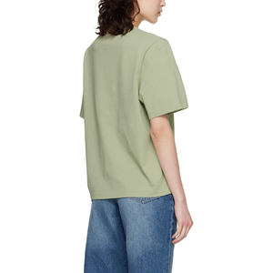 <span class=keywords><strong>T</strong></span>-shirts amples et décontractés pour femmes de haute qualité du fabricant, avec logo brodé personnalisé, <span class=keywords><strong>col</strong></span> rond, couleur unie - Product Image 3