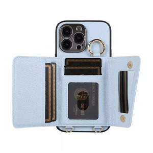 เคสโทรศัพท์หนังแบบสะพายข้างสำหรับ iPhone พร้อมสายคล้องคอแบบถอดได้ ช่องใส่บัตร ป้องกันการกระแทก ป้องกันได้รอบด้าน - Product Image 5