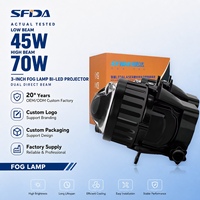 Kit de Rénovation de Phares et Feux Antibrouillard OEM ODM Personnalisé avec Lentille de Projecteur Bi-LED 3 Pouces SFIDA LD-7C, 45W/70W, Vente en Gros Usine