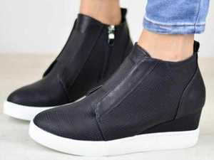 Invierno europeo y americano Casual <span class=keywords><strong>Slope</strong></span> con 43 yardas zapatos casuales de mujer tacones altos de mujer 2020 - Product Image 4