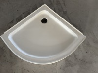 Base de douche d'angle en acrylique ABS Twowin 90*90*14cm, sans points antidérapants