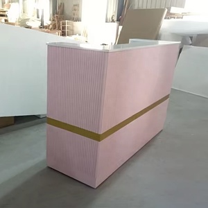 Belleza contra muebles de salón bar de lujo de la venta al por menor tienda <span class=keywords><strong>boutique</strong></span> redondo de madera Oficina frente <span class=keywords><strong>spa</strong></span> de mostrador de recepción negro - Product Image 2