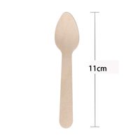 Ensemble de cuillères en bois jetables durables, ustensiles robustes en bois de bouleau, couverts compostables pour Thanksgiving, Noël et les fêtes