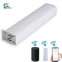 Motor de Cortina Recargable Integrado Galime de 2500 mAh, Controlador Zigbee MESH Trietex para Rieles de Dormitorio y Sala de Estar
