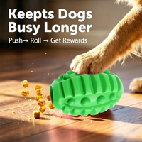 Zhierde Manufacture - Jouets à mâcher interactifs intelligents écologiques rechargeables, balle en caoutchouc à roulement automatique pour chats et chiens