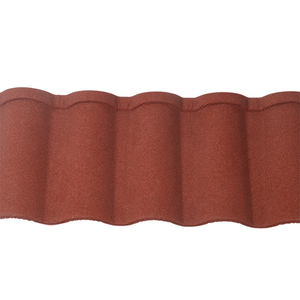 Tuiles de toit <span class=keywords><strong>en</strong></span> métal revêtues de pierre résistantes aux intempéries, longue durée de vie, tuiles romaines profondes - Product Image 1