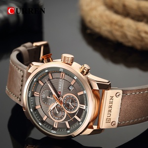 CURREN 8291 Men's Waterproof Quartz Movement Fashion Genuine Leather Strap <b>Watches</b> Make Your Own <b>Watch</b> Brand Montres <b>Watch</b> - Product Image 5