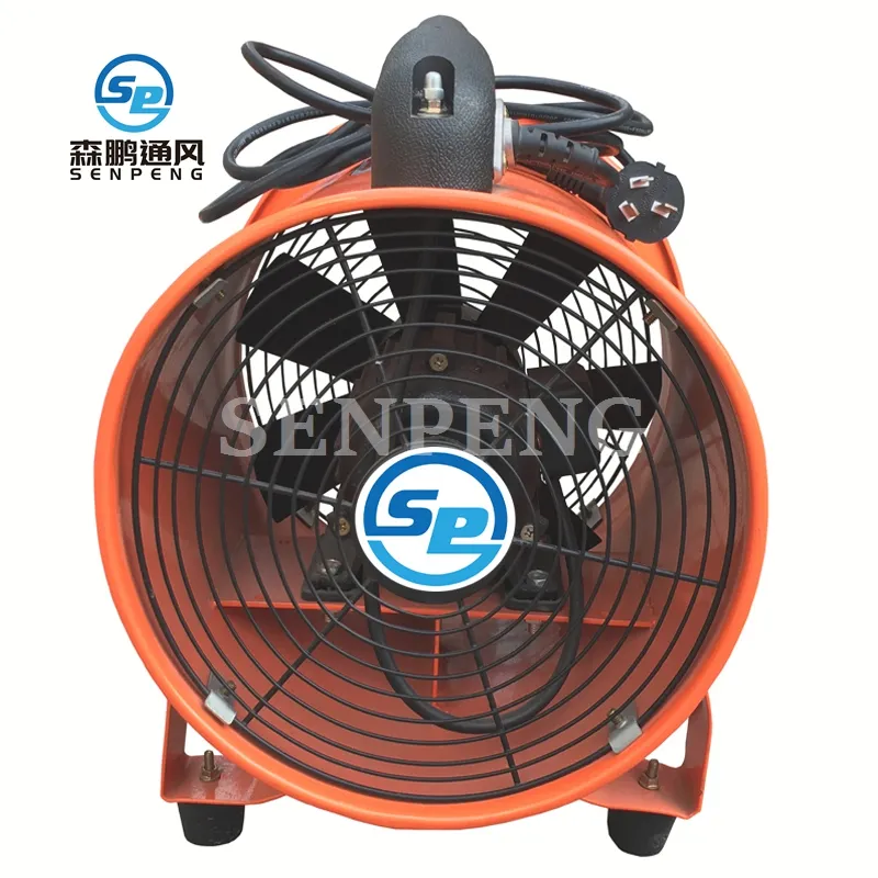 Kipas ventilasi portabel logam industri, kipas angin kecepatan Super 200mm 220V/50Hz