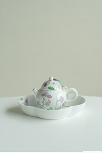 <span class=keywords><strong>Tetera</strong></span> de Porcelana Blanca Pintada a Mano MSH con Diseño de Lirio de los Valles, <span class=keywords><strong>Tetera</strong></span> Fresca y Sencilla - Product Image 6