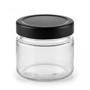 Tapa metálica negra mate de 58 mm con cierre giratorio profundo para frascos de vidrio, sellado hermético, logotipo OEM - Product Image 2