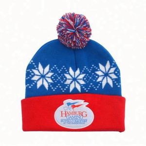 Custom <b>Hat</b> Winter Warm Cap Embroidered Knitted <b>Hat</b> Fan Jacquard Acrylic <b>Hat</b> - Product Image 1