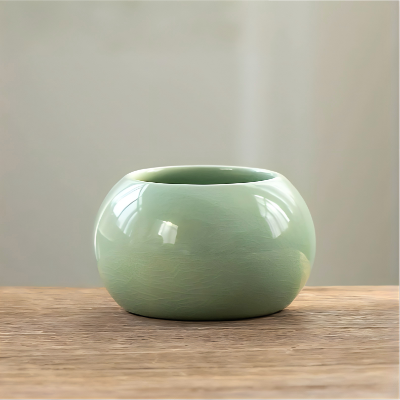 Pequeño - Esmalte craquelado verde