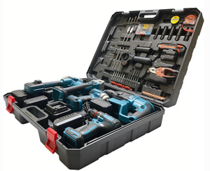 Kit de Ferramentas Elétricas com Furadeira de Impacto Sem Fio e Chave de Impacto, Venda Quente por Atacado Direto da Fábrica, Estojo Rígido, Personalização OEM, Garantia Incluída - Product Image 3