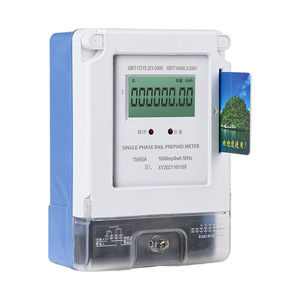 Single Phase Rail Prepaid Meter 15(60)A LCD Display 50Hz Electronic Energy Meter With Card Insertion - Product Image 3