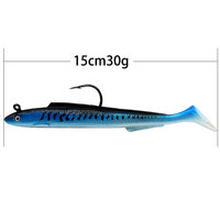 11cm 15g /15cm 30g basse leurre tête de plomb nager alose leurre en plastique souple anguille appât artificiel doux leurre de pêche