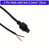 Connecteur d'extension spirale mâle-femelle étanche IP67 pour éclairage LED, aviation et capteurs, 2, 3 ou 4 broches