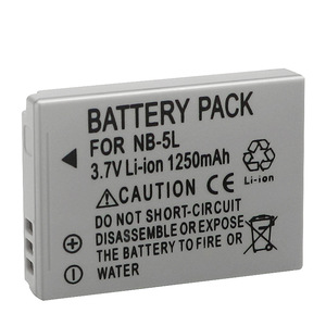 แบตเตอรี่กล้อง NB-5L 1250mAh สำหรับ Canon PowerShot S110 SX200 ได้รับการรับรองมาตรฐาน CE RoHS ขายส่งจำนวนมาก 0-Cycle Full Cell - Product Image 1