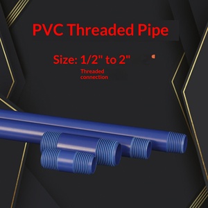 Tuberías Roscadas de PVC Personalizadas al por Mayor para Suministro de Agua, Transfronterizas, de 1/2 a 2 Pulgadas, <span class=keywords><strong>MPT</strong></span>, Estándar Británico, Cabeza Hexagonal Recta - Product Image 2