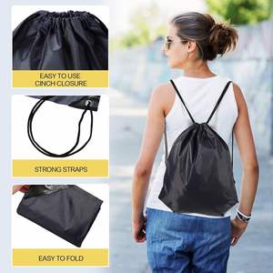 Custom Reusable Waterproof Drawstring <b>Backpack</b> Bag with Large Capacity for Swimming Soccer - Product Image 3