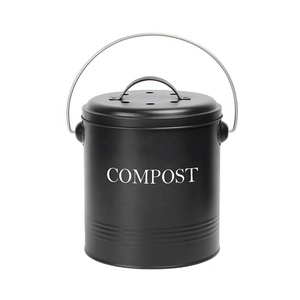 Wholesales Kitchen bin Trash Can Bucket Charcoal Filter Compost Tumbler Zero Waste Recycling Kitchen Metal Compost Bin