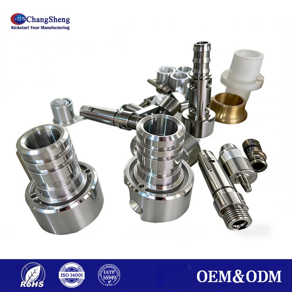 High Precision Micro Tolerance Knurled Metal Hardware Custom Machined SUS Prototype Manufacturing Service CNC Turning Milling