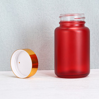 Vide vert mat givré 100ml 120ml 150ml large bouche médecine Capsule supplément tablette pilule bouteilles en verre
