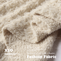 Nouveau Design Textile Double Face Sans Doublure Velours Tissé Texture Épais Chaud En Peluche Tissu Pour Vestes, Manteaux Et Pantalons Designer