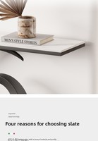 Console moderne italienne style Normcore, table de luxe décontractée et accessible, étroite pour entrée, murale, avec motifs métalliques, pour couloirs et portes