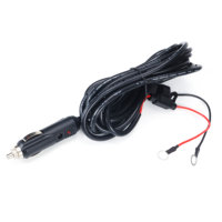 Cable de Encendedor de Cigarrillos de Cobre y PVC de 12V 24V, DC5521 5.5*2.1mm 22AWG 3A con Fusible e Indicador LED para Coche, Camión, Dashcam, GPS, Nevera Portátil