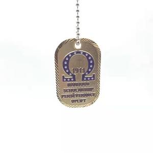Collares de Placa de Identificación Personalizados de Alta Calidad, de Latón, Acero Inoxidable, Aluminio, Fundición de Metal, Diseño de Ángel, <span class=keywords><strong>para</strong></span> Hombres, Graduación, Promociones - Product Image 1