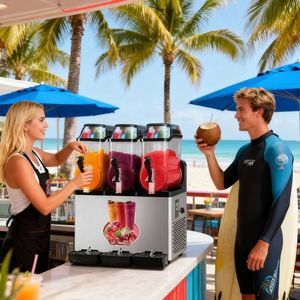 Bán buôn xách tay đôi bát bằng Cháo máy nước đá với động cơ 24L Công suất 110/220V cho <span class=keywords><strong>Ice</strong></span> <span class=keywords><strong>Cream</strong></span> và nước trái cây slushie máy - Product Image 3