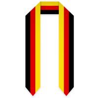 Écharpe de remise de diplôme personnalisée avec drapeau de la RDC, pour l'équipe nationale de football, pour les étudiants internationaux