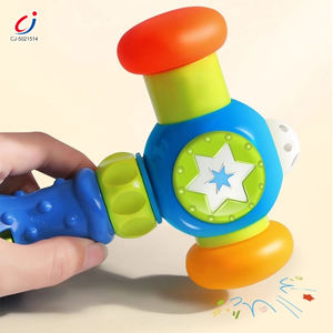 Chengji marteau son jouet multi sensoriel dessin animé éducatif bébé en plastique lumière marteau jouet - Product Image 2