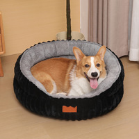 Nouveau lit rond épais en peluche pour animaux de compagnie, tapis de couchage confortable pour chat et chien, idéal pour l'hiver