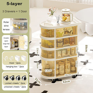 Opbergkast voor babyproducten, opvouwbare opbergwagen, slaapkamer, woonkamer, verrijdbaar, staand - Product Image 6