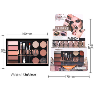 <strong>Makeup</strong> <strong>Kit</strong> for Girls Eyeshadow and Brow <strong>Kit</strong> Nude Pigment Eyeshadow Palette with Brushes Cosmetic Set - Product Image 3