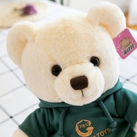 NOUVEAU design Offre Spéciale Ours en peluche personnalisé avec sweats à capuche brodés Ours en peluche drôle Jouets en peluche animaux