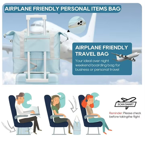 Sac de voyage pliable, sac de sport, sac de <span class=keywords><strong>week</strong></span>-<span class=keywords><strong>end</strong></span>, sac de sport pour la nuit, avec poche extensible et compartiment sec/humide - Product Image 4