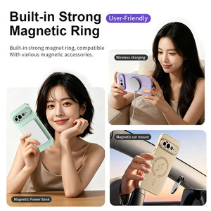 Fundas Magnéticas Personalizadas de Cuero PU para Teléfono Móvil Google Pixel 11 Pro XL 10 9 8 Pro con Película Protectora de Lente HD y Cubierta Trasera - Product Image 4