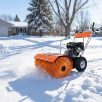 Balayeuse à neige robuste pour le déneigement des ponts, avec tête de souffleur à neige optionnelle de 56 cm et lame à neige de 80 cm