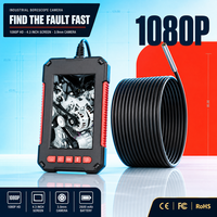 Kit d'endoscopie portable pour l'inspection du moteur et du cylindre de voiture avec vision nocturne et conduit de climatisation, plus écran de 4,3 pouces
