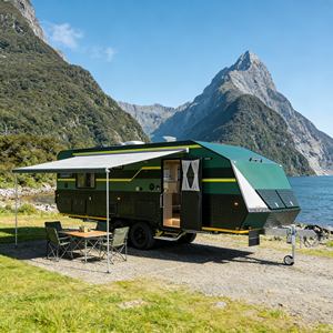 Remolque Camper Personalizable de Alta Calidad, Mini <span class=keywords><strong>Caravana</strong></span> Todoterreno con Baño para Viajes y Campamentos Familiares - Product Image 2