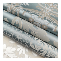 Tissu Damassé en Coton M&Y, Revêtement en Tissu Métallique Noir et Blanc, Nappe Ronde, Étiquettes Tissées Haute Densité