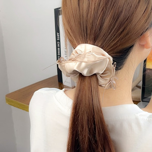 Coleteros de Lazo de Seda Estilo Balletcore Francés, Elegantes Lazos Largos para el Cabello, Coleteros Grandes y Suaves de Moda para Mujeres y Niñas - Product Image 4