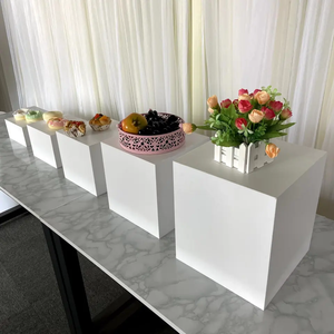 Dekorasi Meja <span class=keywords><strong>Dessert</strong></span> Kreatif, Rak Makanan Dingin, Rak Kue & Camilan untuk Tea Break, Rak Akrilik Kubus, Penyangga <span class=keywords><strong>Display</strong></span> Makanan Buffet - Product Image 1