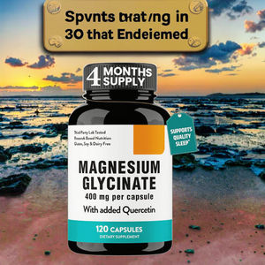Cápsulas de Glicinato de Magnésio Grau Alimentício Station 60 com Vitamina E e Extrato de Aloe Vera para Uso Adulto – Suporte para o Sono - Product Image 3