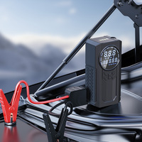 Démarreur multifonction 4-en-1 1000A avec gonfleur de pneus, batterie externe 4*2000mAh, lumière LED et booster de voiture numérique