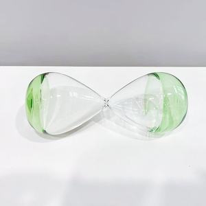 นาฬิกาทรายแก้วใสแบบหมุนได้ทำด้วยมือพร้อมรายละเอียดสีเขียวนาฬิกาทรายจับเวลาสำหรับงานแต่งงานของขวัญการจัดการเวลาที่ทันสมัย - Product Image 5